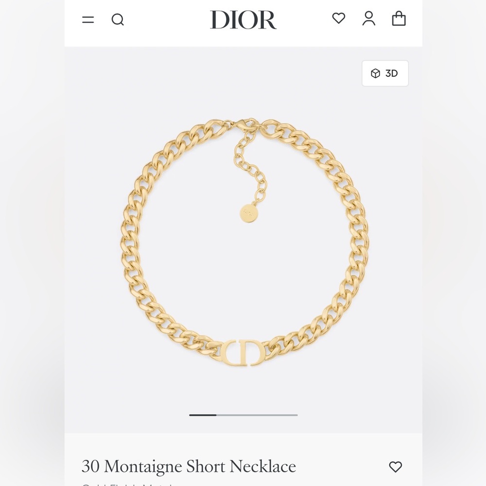 Authentic Dior montaigne choker necklace